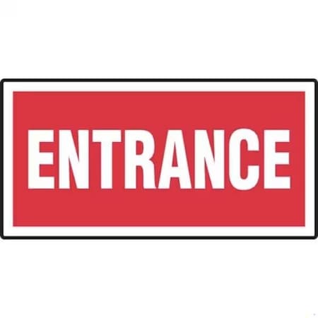 Accuform Entrance, Plastic, 7 in x 14 in, Mounting Holes MADM996VP